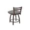 Holland Bar Stool Co 18" Low Back Swivel Vanity Stool, Bronze Finish, Graph Seat 41118BZ020 - alternate 4